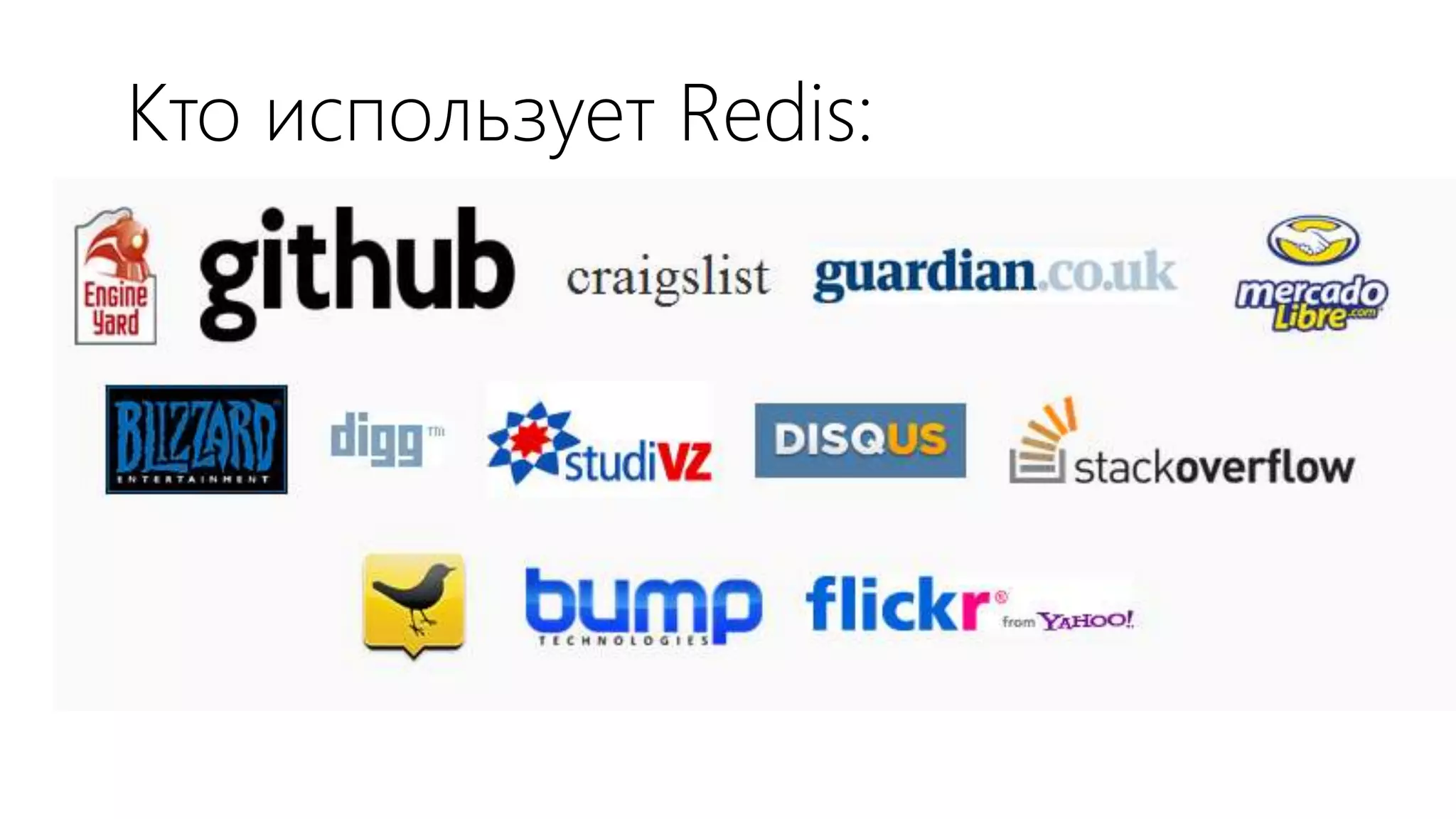 Кто использует Redis:
 