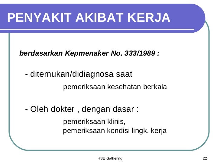 Penyakit akibat kerja