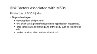 Msd Risk Lift Comprehensive Overview of Work-Related Musculoskeletal Disorders (WMSDs ...