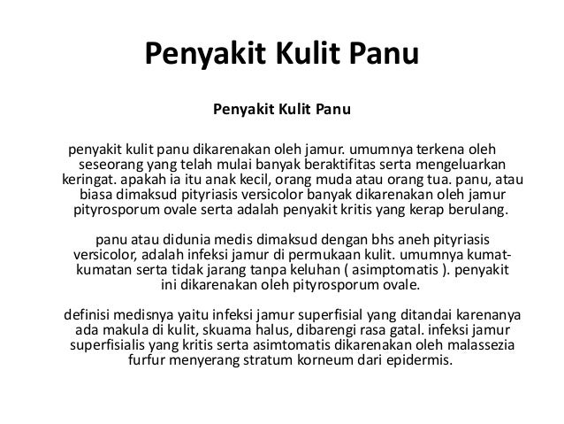Penyakit Kulit Panu