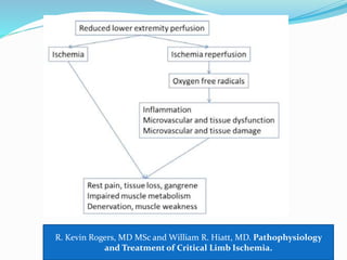 R. Kevin Rogers, MD MSc and William R. Hiatt, MD. Pathophysiology
and Treatment of Critical Limb Ischemia.
 
