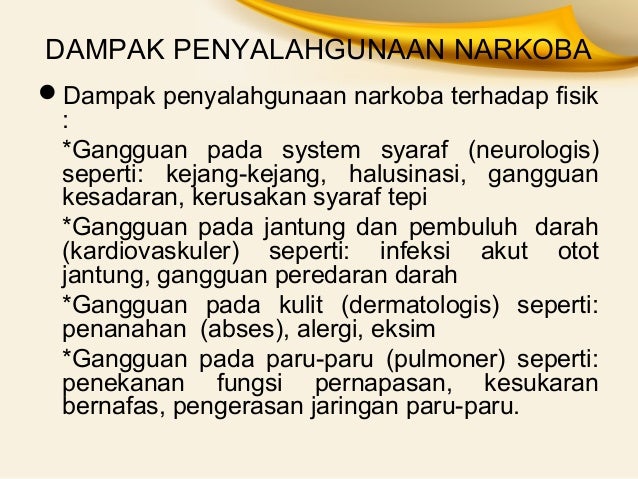 Penyalahgunaan obat obat terlarang Penyalahgunaan obat obat terlarang