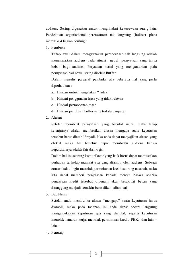 Contoh Surat Negatif Dalam Bisnis