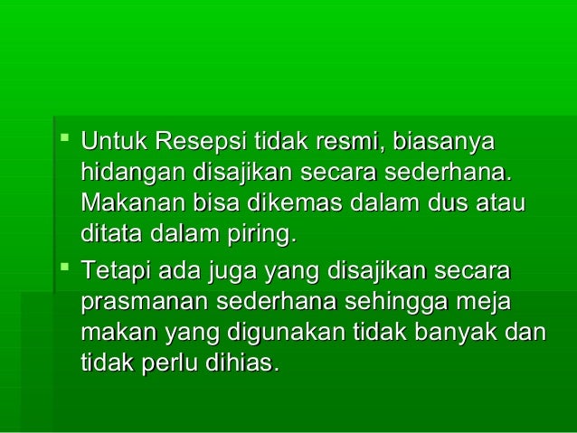 Penyelengaraan Resepsi