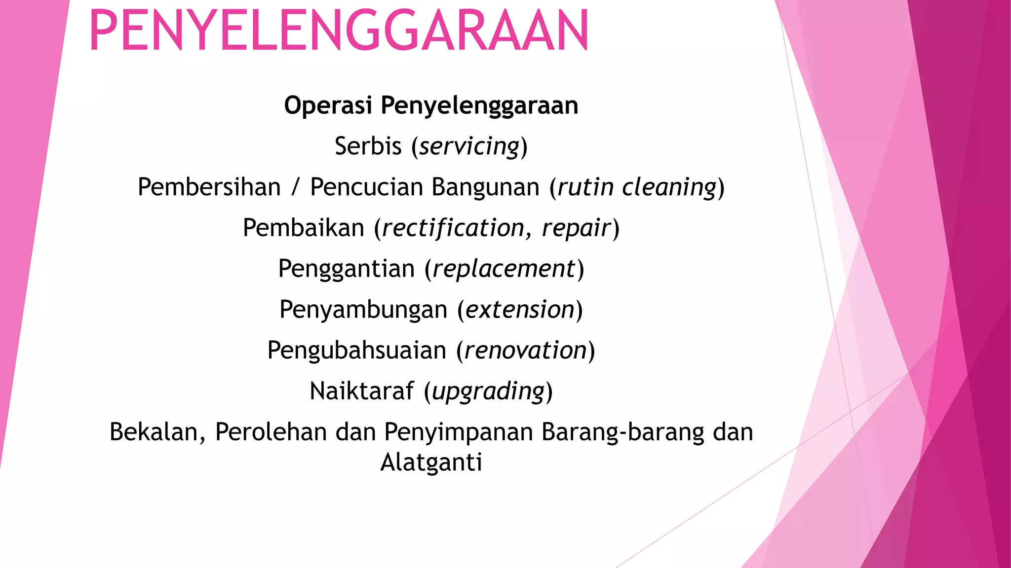 Jenis- Jenis Penyelenggaraan | PPTX