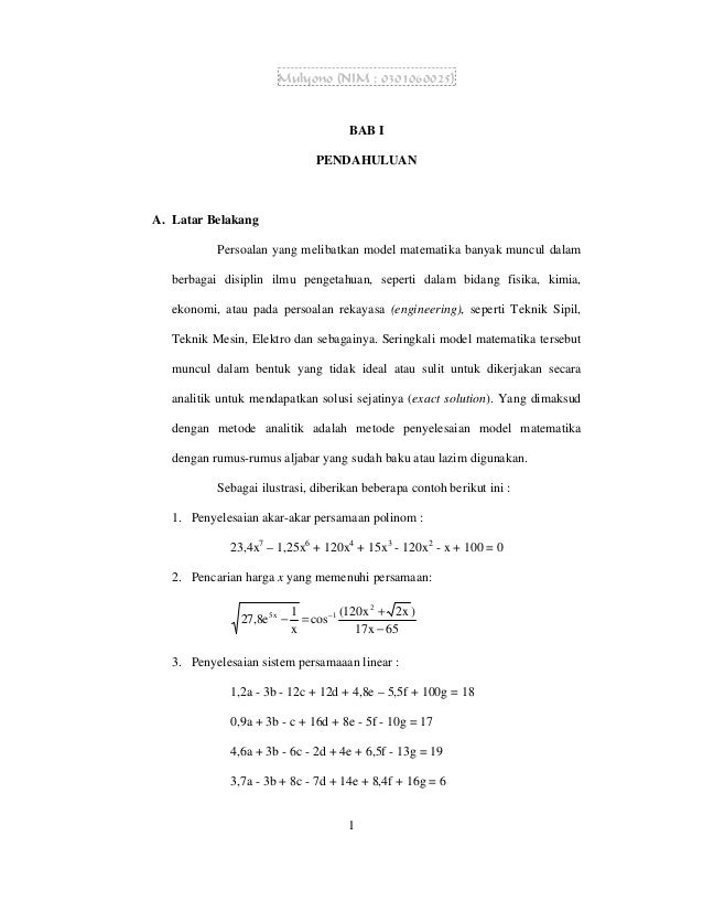 Contoh Soalan Persamaan Linear Dalam Satu Pembolehubah 