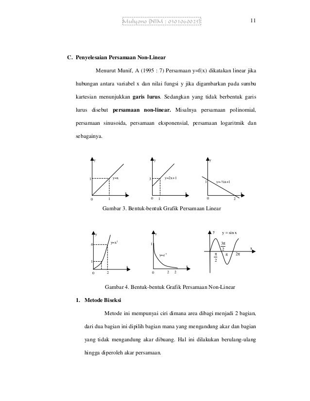 Penyelesaian Persamaan Non Linier