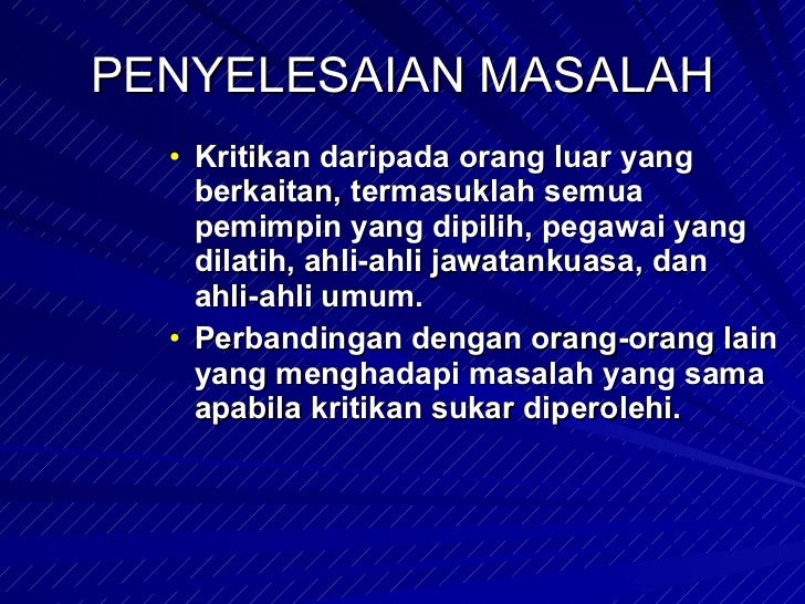 Penyelesaian masalah
