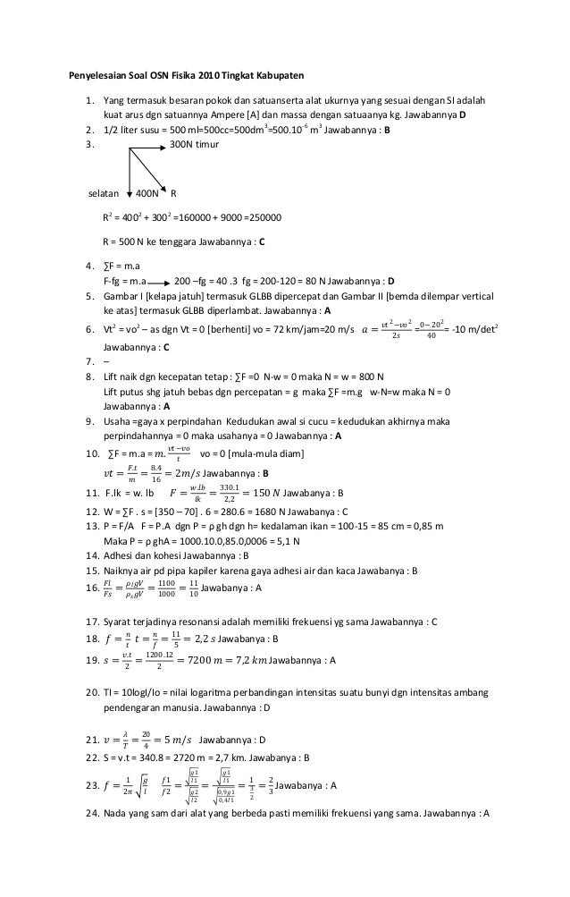 Contoh Soal Olimpiade Ipa Smp