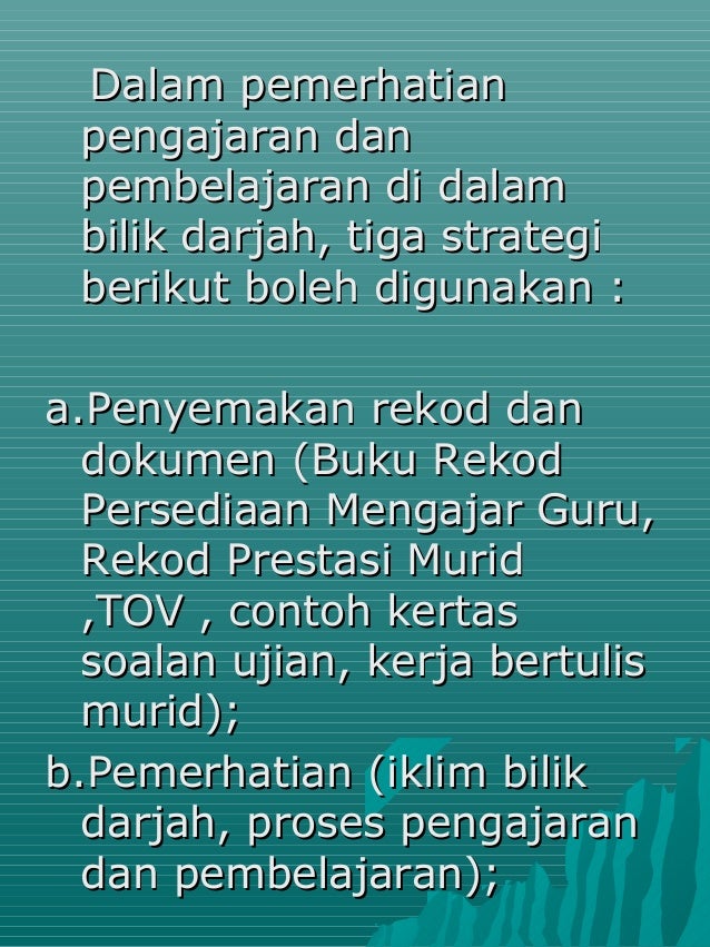 Penyeliaan dan Pemantauan (Sudar bin Kiman)