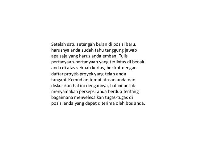 Penyesuaian Diri Di 60 Hari Pertama Kerja