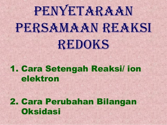 Penyetaraan Redoks Raz Hfaa