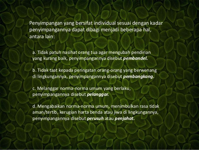 Penyimpangan dan pengendalian sosial