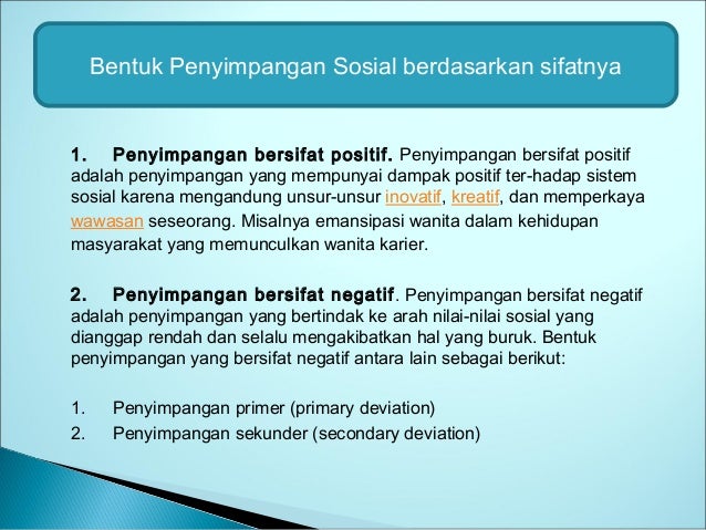 Penyimpangan Sosial