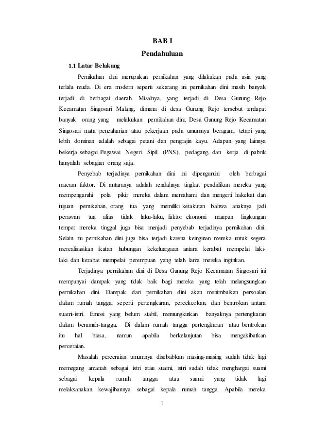 Makalah Edukasi Pernikahan Dini