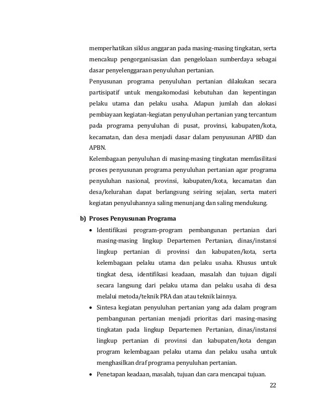 Contoh Program Penyuluhan Pertanian Deptan Contoh Program Penyuluhan Pertanian Deptan