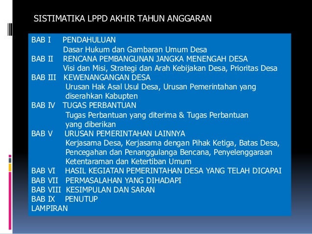 Penyusunan llpd desa