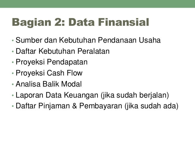 Penyusunan proposal bisnis