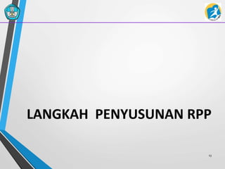 LANGKAH PENYUSUNAN RPP
13
 