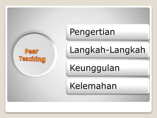 Pengertian
Langkah-Langkah
Keunggulan
Kelemahan
 