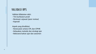Penyusunan RPS Kopertais 2025.pp.pelatihantx | PPTX