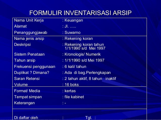 Penyusutan arsip 