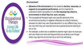 Applying the Person Environment Occupation Model to Practice