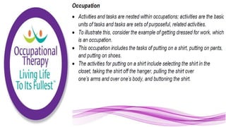 Applying the Person Environment Occupation Model to Practice