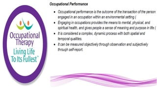 Applying the Person Environment Occupation Model to Practice