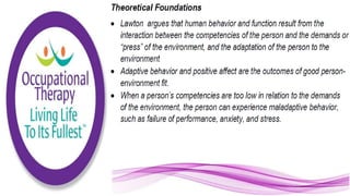 Applying the Person Environment Occupation Model to Practice