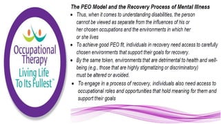 Applying the Person Environment Occupation Model to Practice