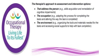 Applying the Person Environment Occupation Model to Practice