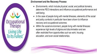 Applying the Person Environment Occupation Model to Practice