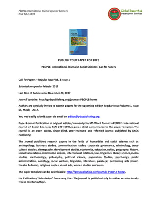 People call for papers | PDF