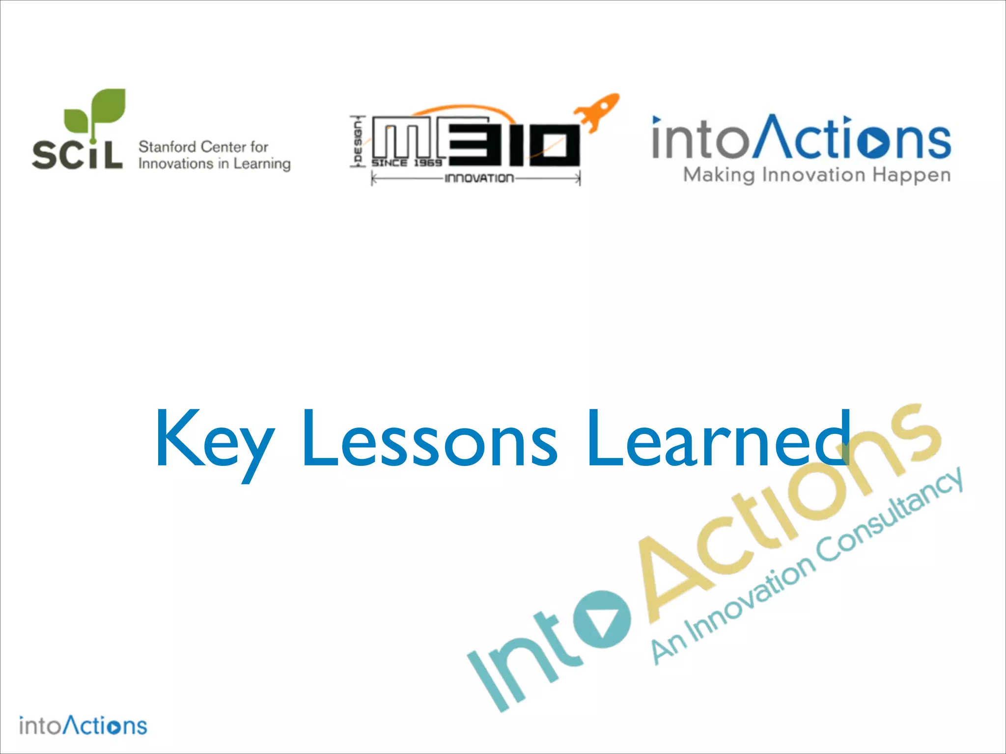 Key Lessons Learned

 