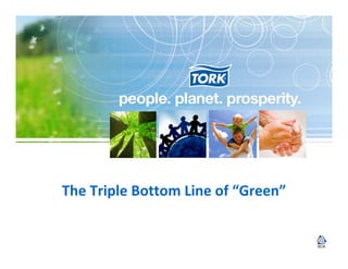 The Triple Bottom Line of “Green”
 