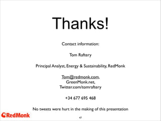 Looking ahead

http://www.ﬁtbit.com/force

47
Fitbit force, Nike+ Fuelband, Jawbone Up
Can see a situation where sports players are broadcasting vital stats similar to F1

 
