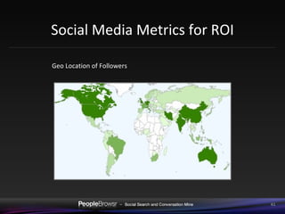 Social Media Metrics for ROI Geo Location of Followers 