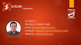 Contacto:
Nombre: Limbert Calle
Email: limbertc@gmail.com
LinkedIn: linkedin.com/in/limbert-calle/
Website: limbertcalle.com
 