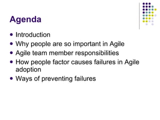 People factor as failure reason of Agile adoption