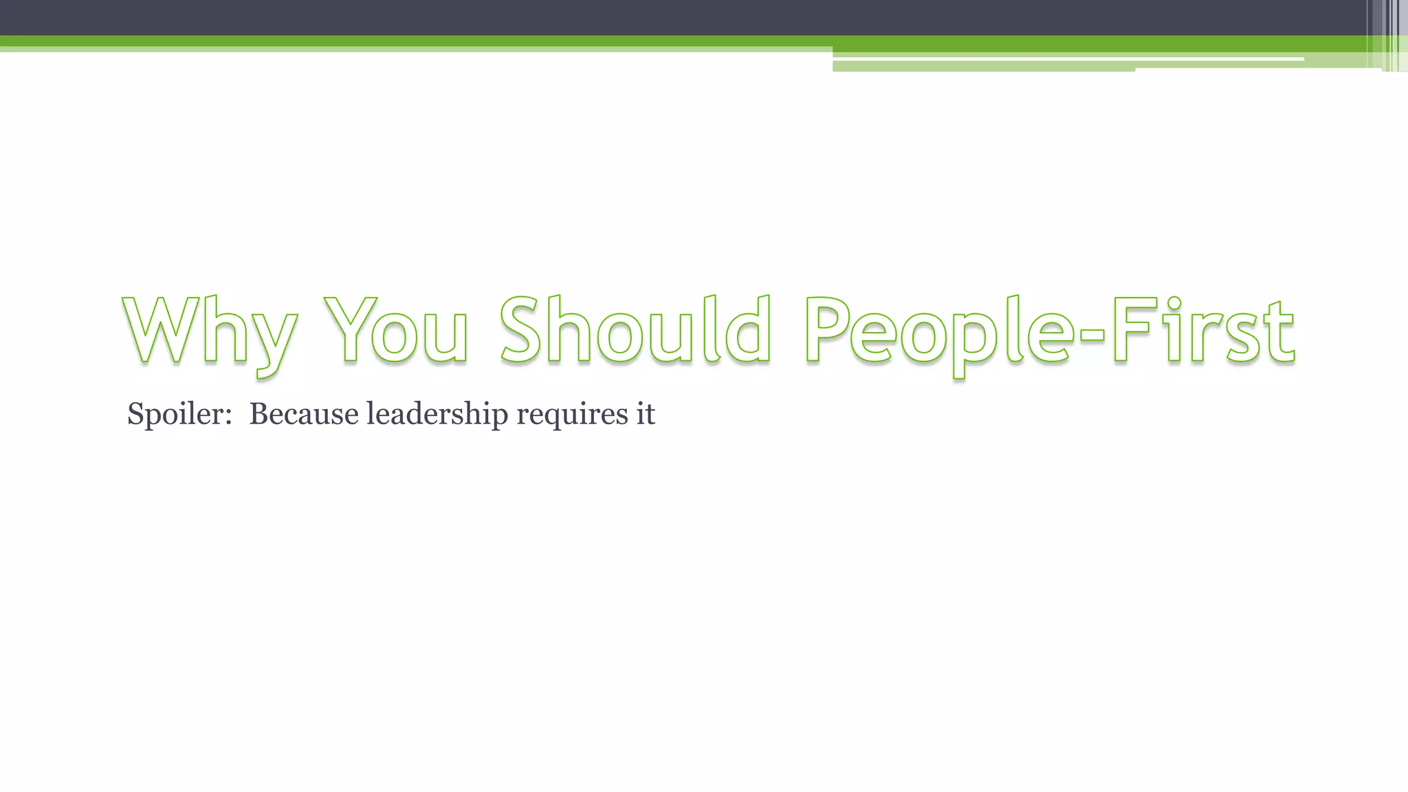 People First Leadership by Drew Hartley | PPTX