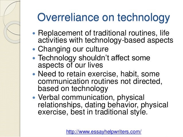 Are We Too Dependent on Technology