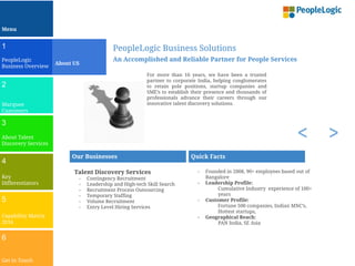 Analytics Recruitment Consultants India | PeopleLogic | PPT