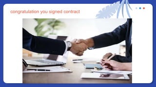 congratulation you signed contract
 