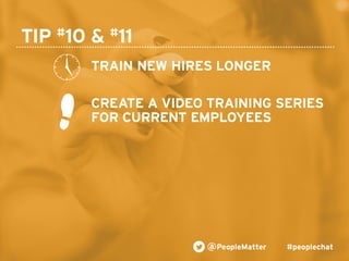 PeopleMatter: 20 Tips for Taking Your Hiring, Training and Scheduling to the Next Level Webinar