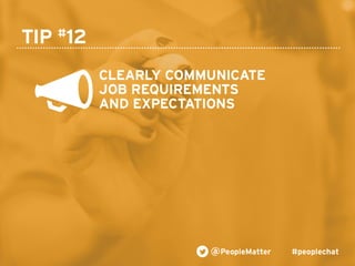 PeopleMatter: 20 Tips for Taking Your Hiring, Training and Scheduling to the Next Level Webinar