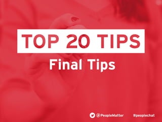 PeopleMatter: 20 Tips for Taking Your Hiring, Training and Scheduling to the Next Level Webinar