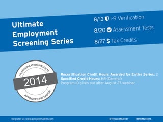 PeopleMatter: Background Checks Screening Series