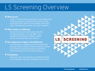 PeopleMatter: Background Checks Screening Series