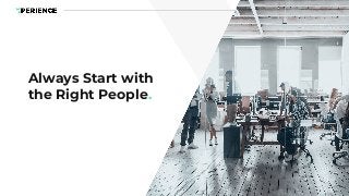 Always Start with
the Right People.
 